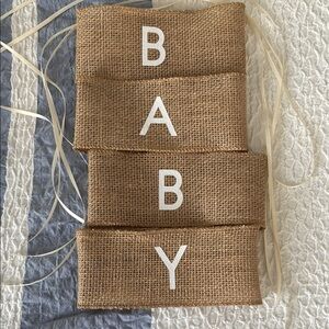 Baby Burlap Mason Jar Sleeves
